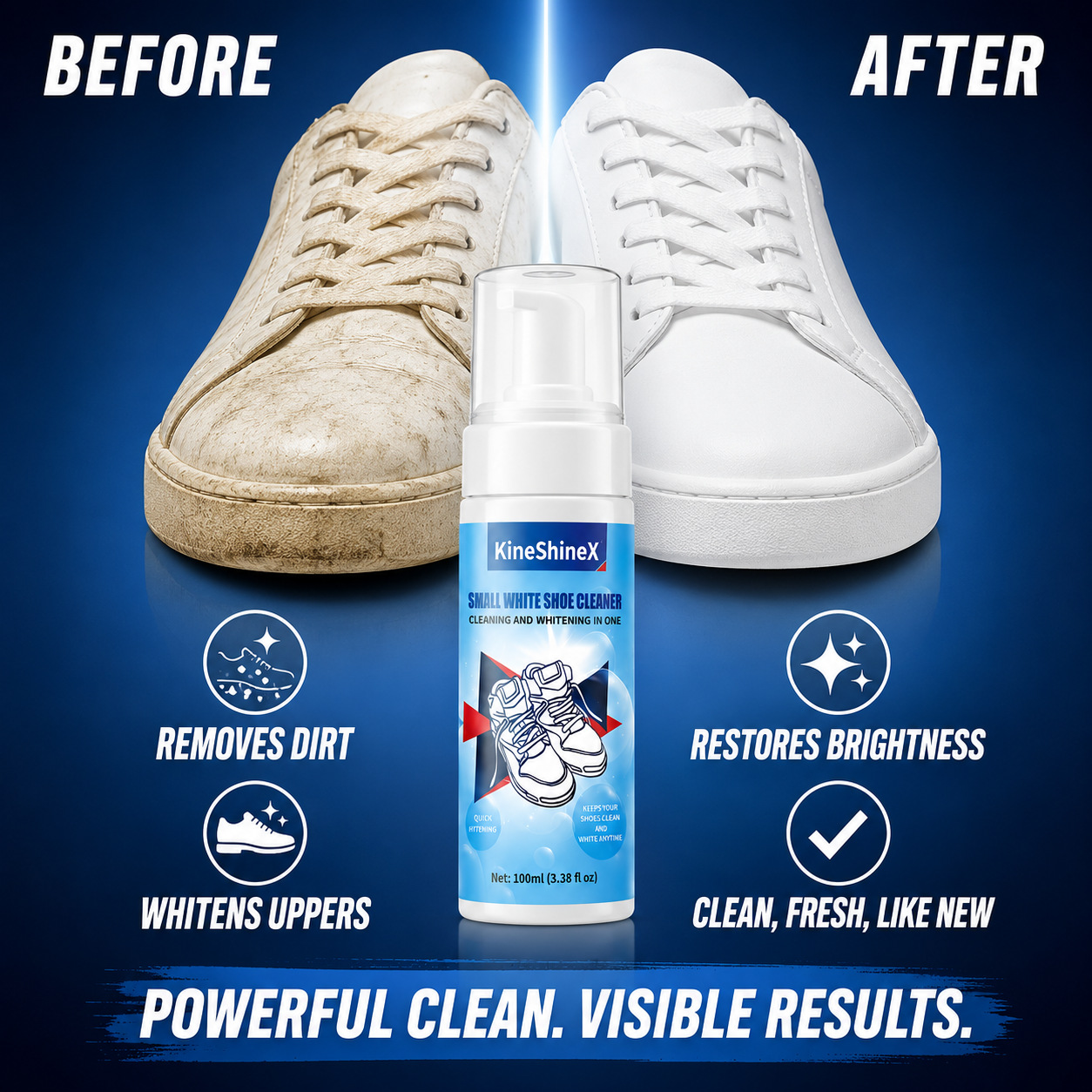 Sneaker Care Cleaning Kit - Gihen Shoe Cleaner Kits Water-Free Foam