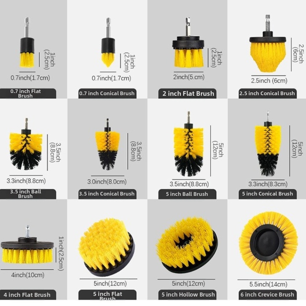 5Pcs Round Brush Head Drill Br - огляд і ціна Brush Bristle Set