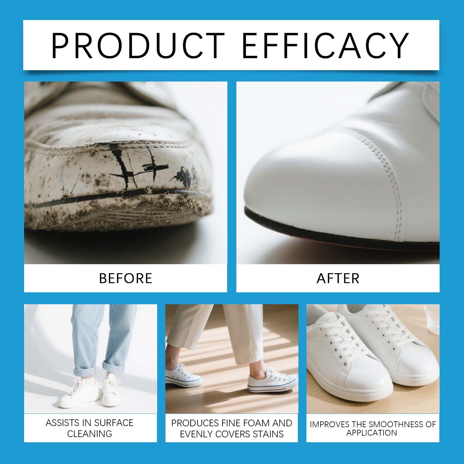White Shoe Cleaner Cream Sneak - огляд і ціна Sneaker Care Cleaning Kit