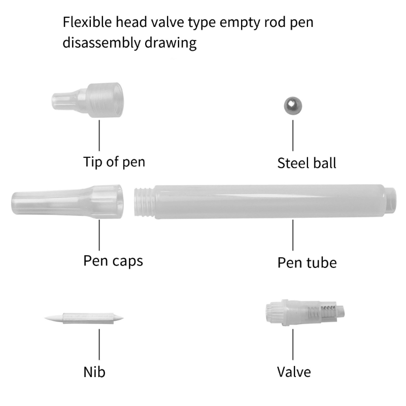 6Pcs Clear Empty Brush Pen Ref - огляд і ціна Midsole Marker Paint