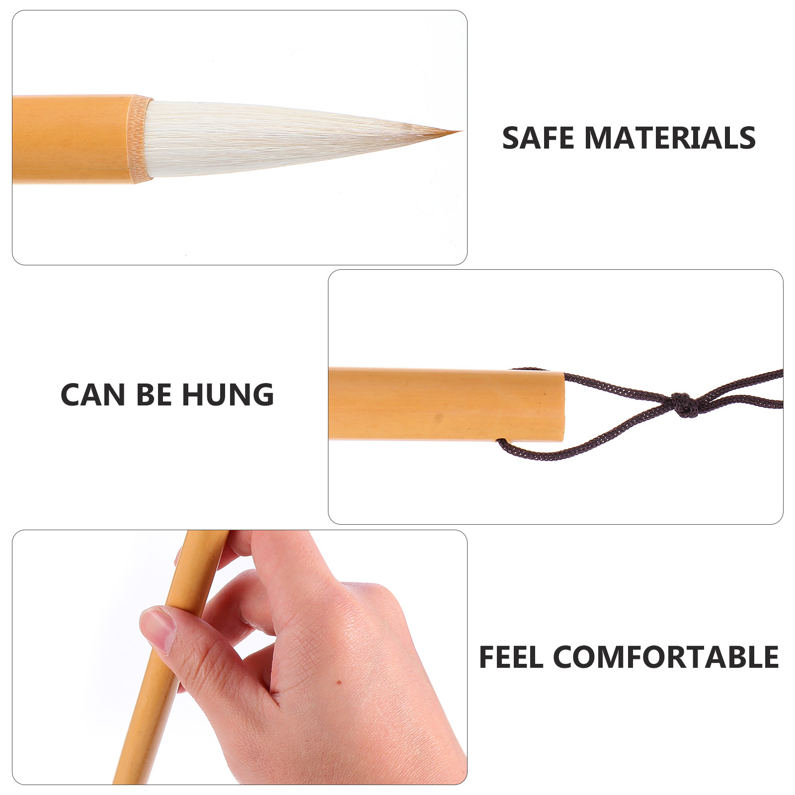 3Pcs Chinese Calligraphy Brush - огляд і ціна Brush Bristle Set