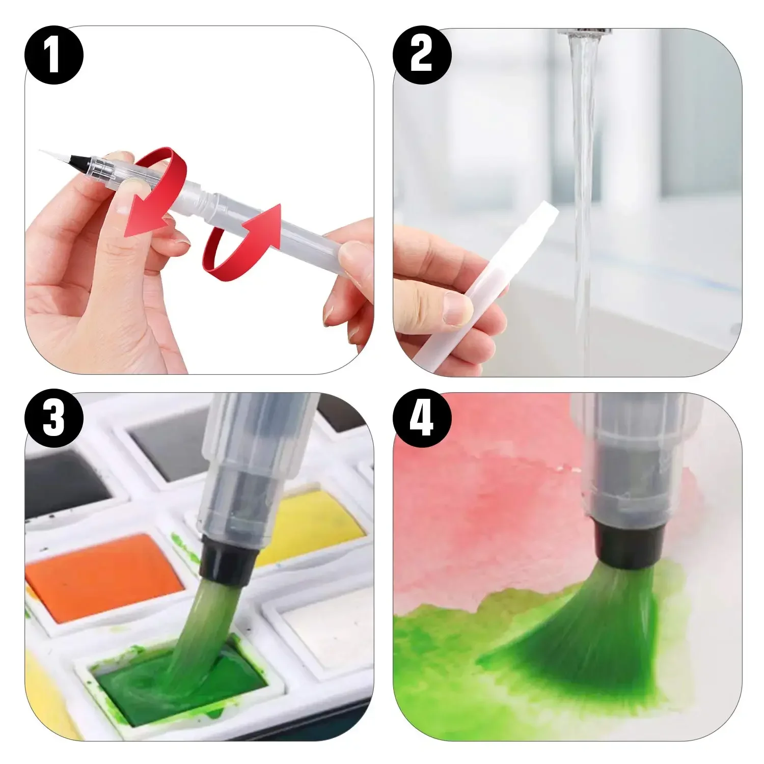 3/6 Piece Water Color Brush Pe - огляд і ціна Midsole Marker Paint